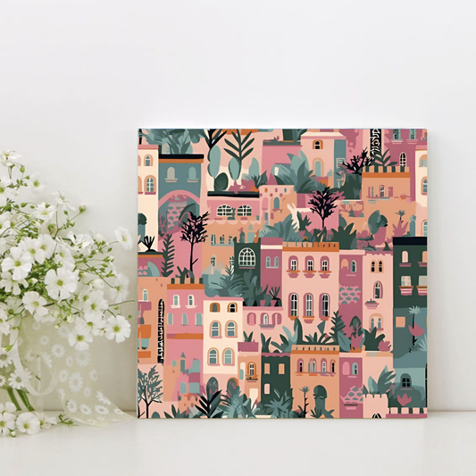 Barrio Portugués - Kit pintar por números 20x20cm